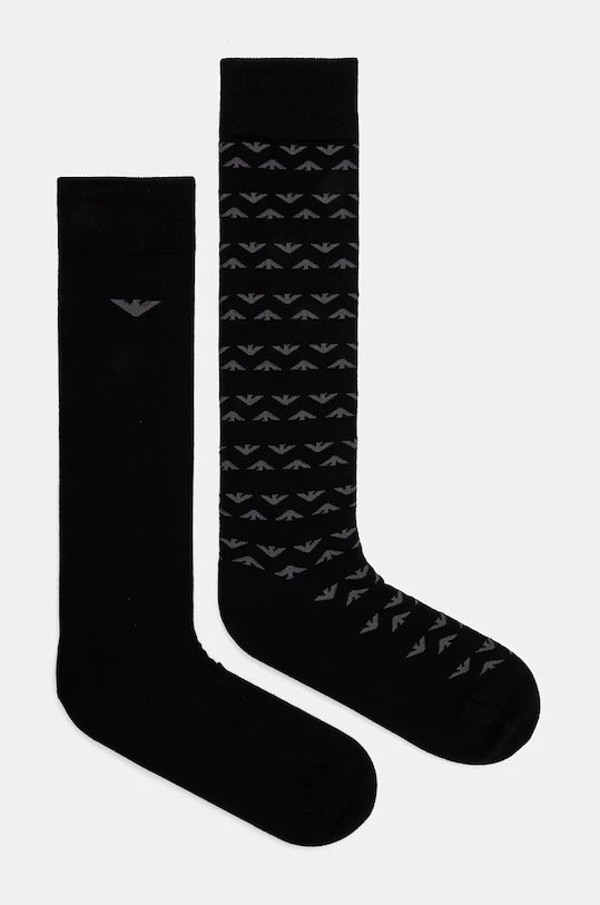 Emporio Armani Underwear skarpetki 2-pack wzorzyste czarny 302301.4F292