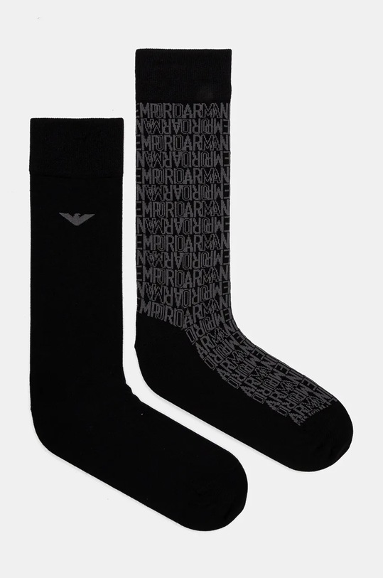 Ponožky Emporio Armani Underwear 2-pack dlouhé ponožky černá 302302.4F284