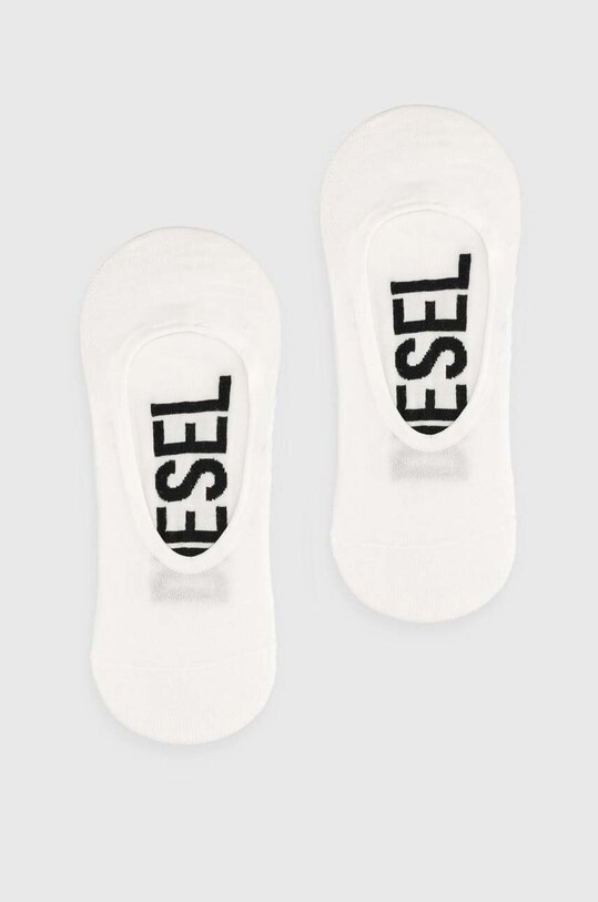 Шкарпетки Diesel SKM-HIDEPAT-TWOPACK SOCKS 2PACK 2-pack короткі шкарпетки білий 00S0MG.0IQAS