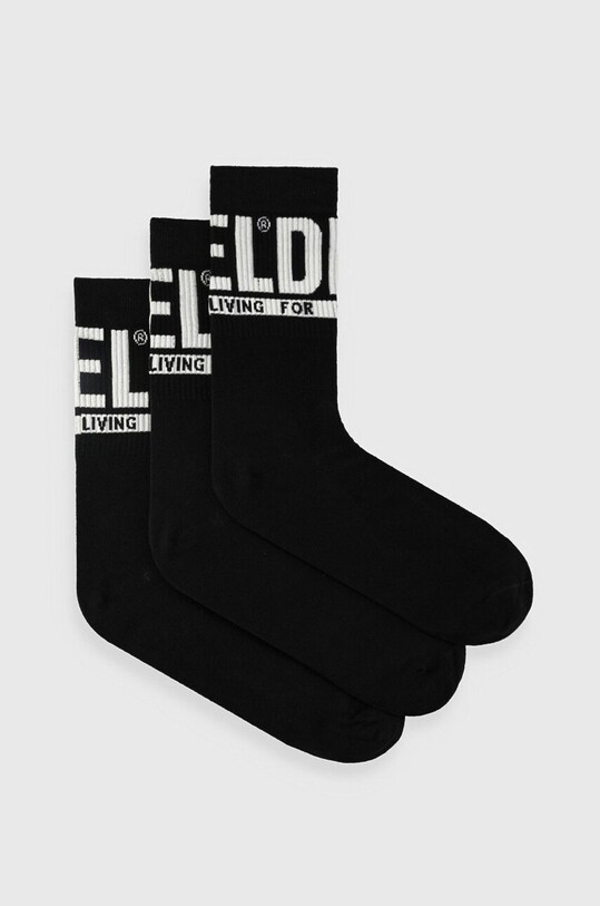 Носки Diesel SKM-RAY-THREEPACK 3 шт длинные носки чёрный 00SAYJ.2QATV