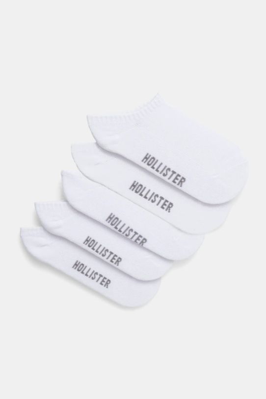 Hollister Co. sosete 5-pack sosete scurte alb KI312.4001.100