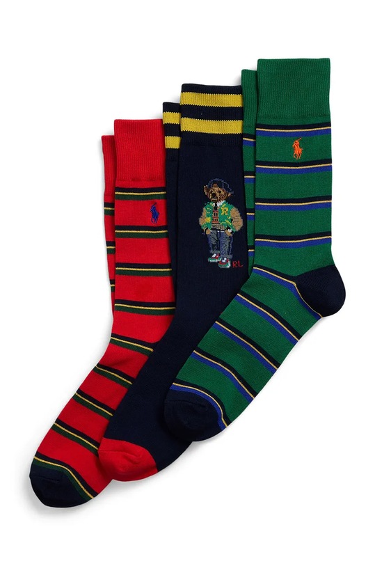 Ponožky Polo Ralph Lauren 3-pack vzorovaný šedá 449958860