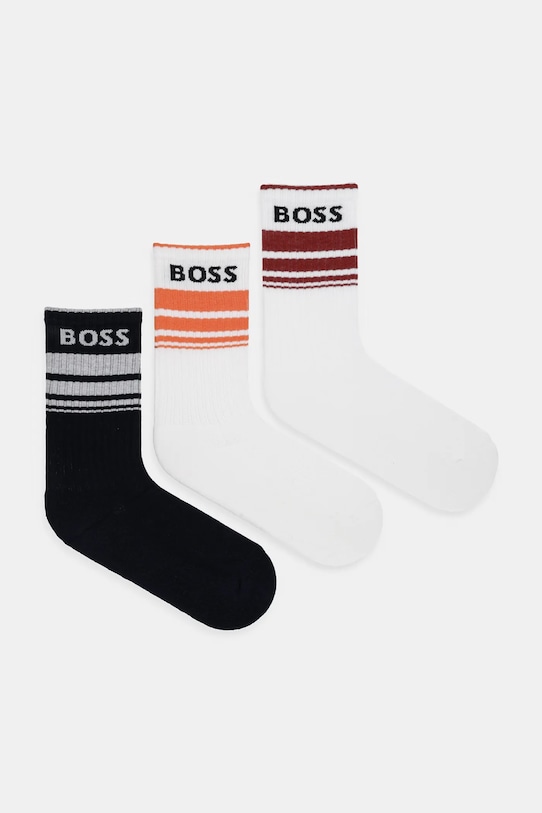 Ponožky BOSS 3-pack dlouhé ponožky bílá 50515143