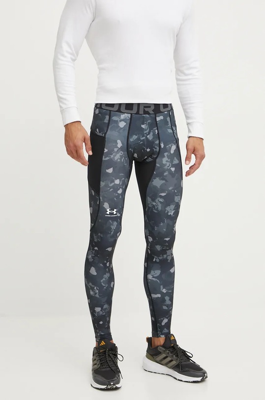 Under Armour legginsy treningowe HeatGear Printed wzorzyste czarny 1386938