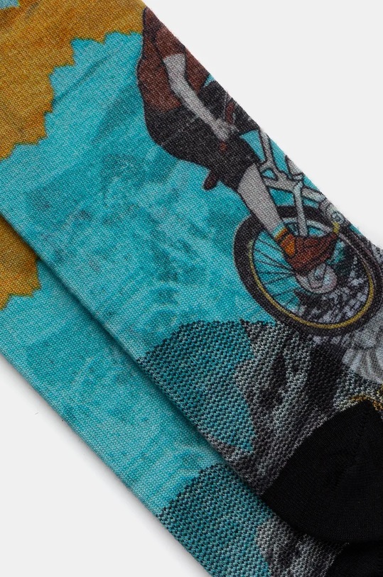 Носки Smartwool Bike Zero Cushion Wolf Print SW001968 бирюзовый AW24