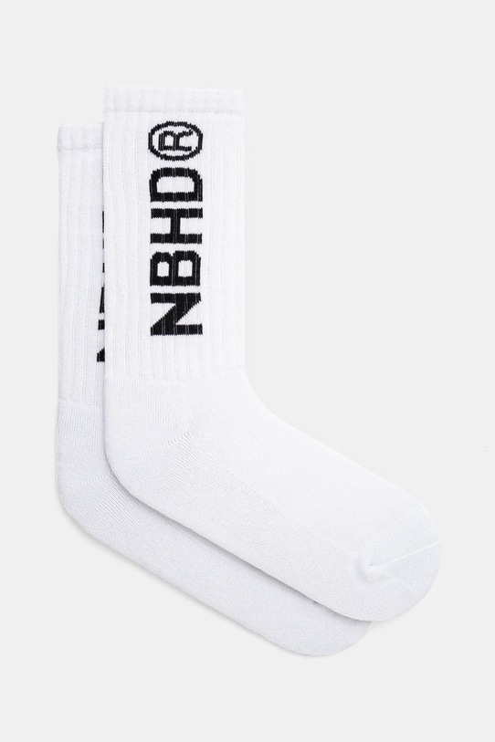Ponožky NEIGHBORHOOD Nbhd Logo Socks dlhé ponožky biela 242WINH.UWM02
