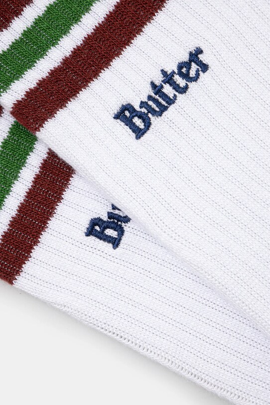 Κάλτσες Butter Goods Stripe Socks BG243912 λευκό AW24