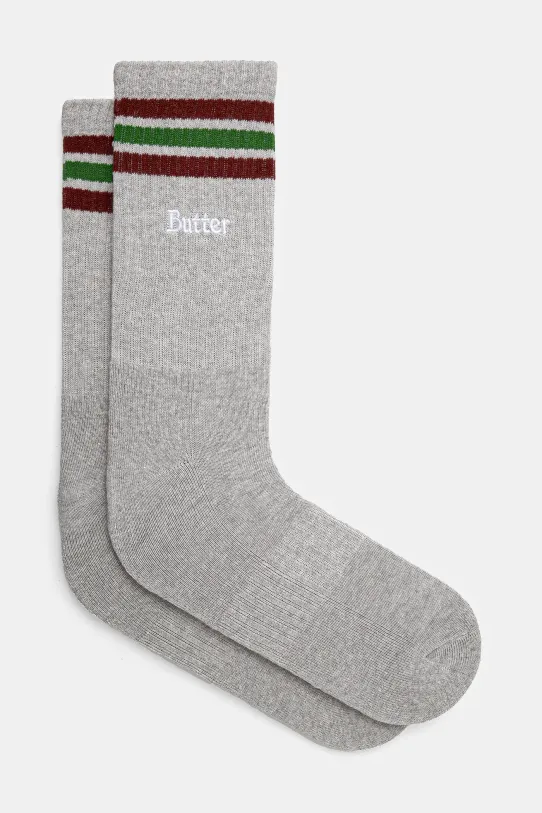Κάλτσες Butter Goods Stripe Socks ψηλές κάλτσες γκρί BG243912