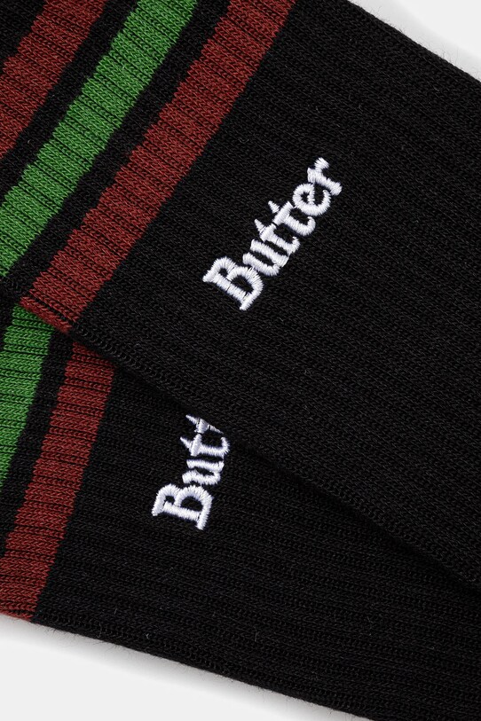 Butter Goods socks Stripe Socks BG243912 black AW24