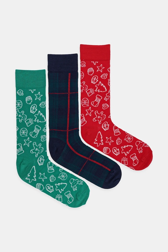 Шкарпетки United Colors of Benetton Giftbox 3-pack довгі шкарпетки червоний 6AO32702U