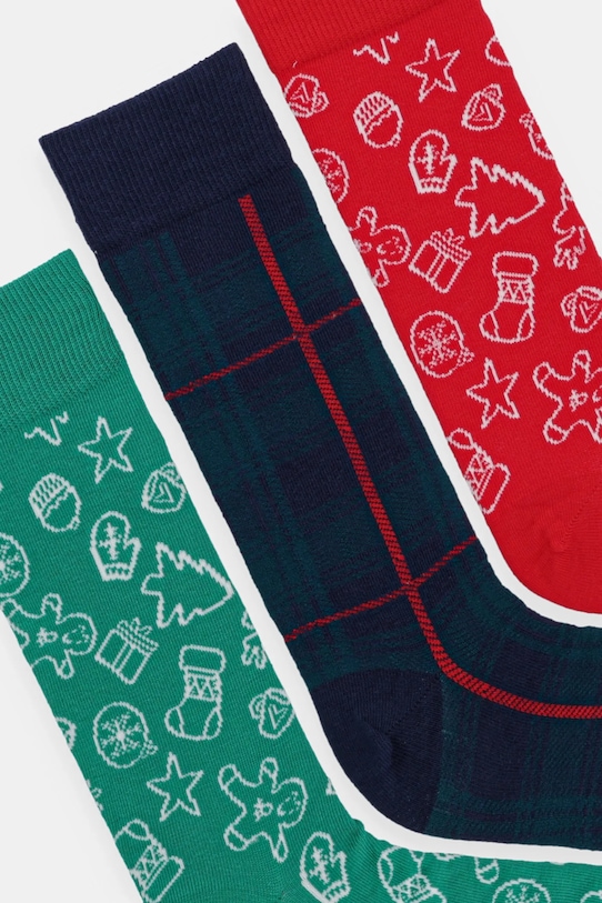 Шкарпетки United Colors of Benetton Giftbox 3-pack 6AO32702U червоний AW24