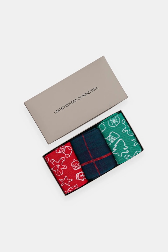 Одяг Шкарпетки United Colors of Benetton Giftbox 3-pack 6AO32702U червоний