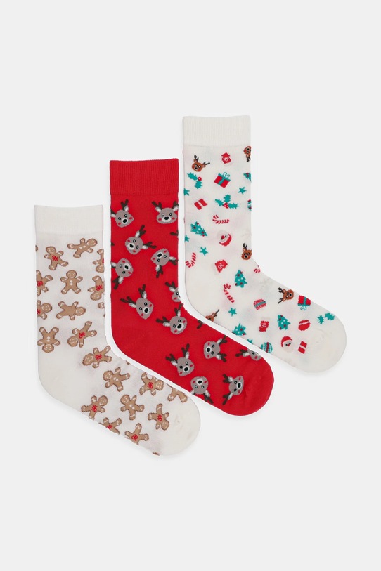 Κάλτσες United Colors of Benetton 3-pack ψηλές κάλτσες κόκκινο 6AO31701A