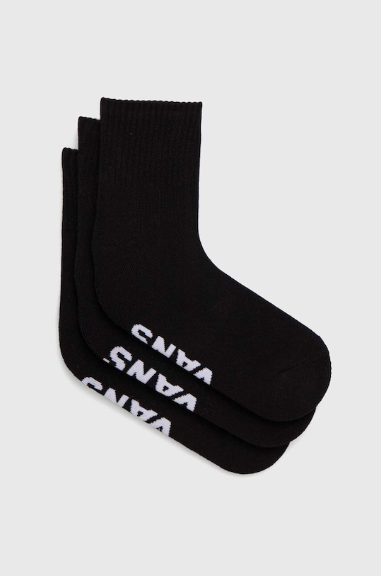 Čarape Vans 3-pack visoke čarape crna VN000FV7BLK1