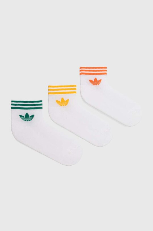 Ponožky adidas Originals 3-pak dlhé ponožky biela IX7521