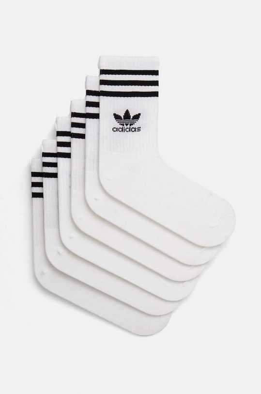 Чорапи adidas Originals Adicolor чорапи бял JE1828