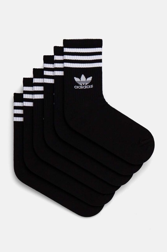 adidas Originals șosete Adicolor 6-pack sosete lungi negru JE1829