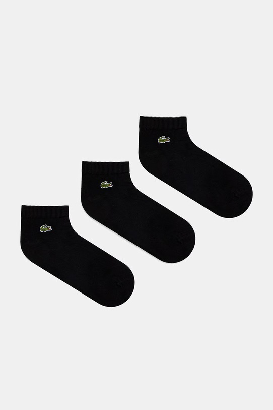 Lacoste skarpetki 3-pack skarpetki krótkie czarny RA2917