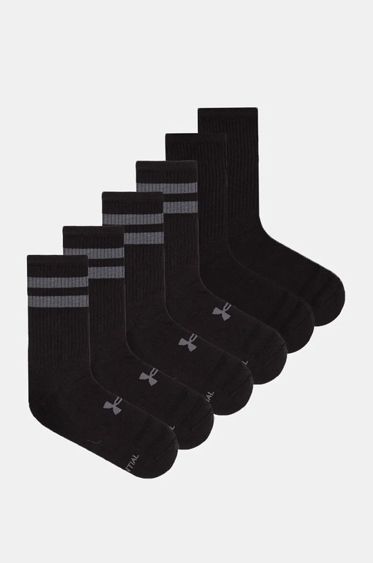 Ponožky Under Armour 6-pack dlouhé ponožky černá 1387058