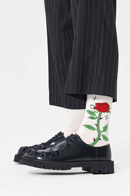 Čarape Happy Socks Rose Sock P001343 bijela AW24