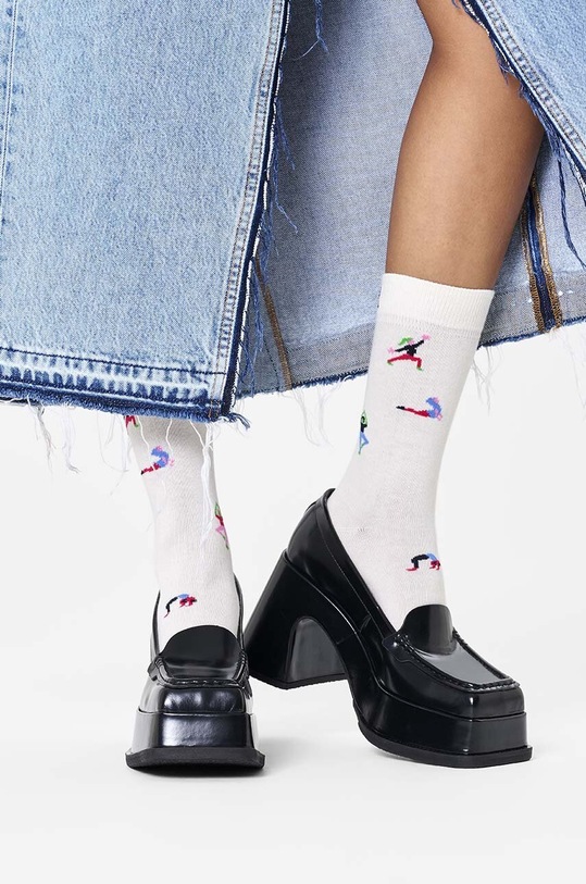 Happy Socks sosete Yogi Sock P001513 alb AW24