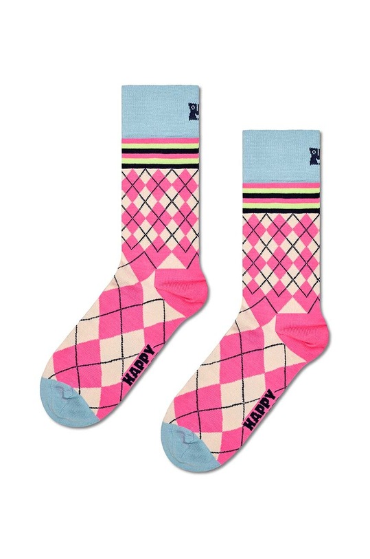 Happy Socks sosete Mixed Argyle Sock sosete lungi roz P001872