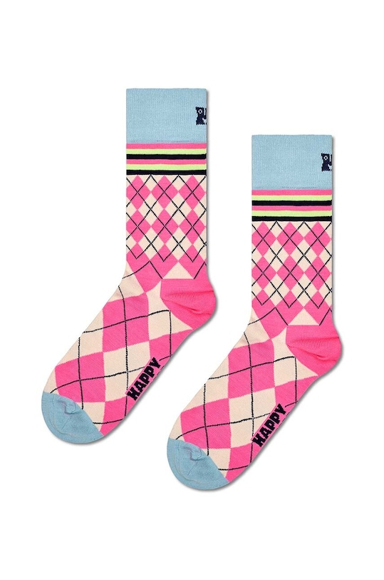 Happy Socks sosete Mixed Argyle Sock sosete lungi roz P001872