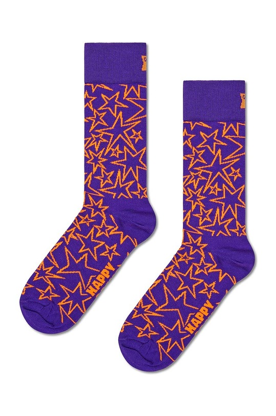 Ponožky Happy Socks Mega Star Sock dlouhé ponožky fialová P001554