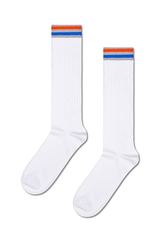 Čarape Happy Socks Sneaker Slouch Sock visoke čarape bijela P001610