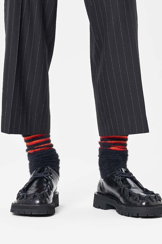 Happy Socks sosete Fluffy Slouch Sock P001322 negru AW24