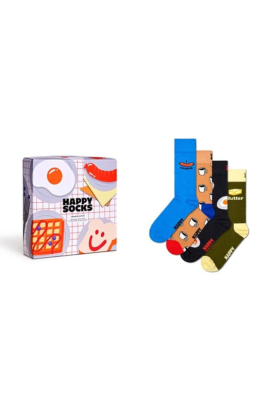Ponožky Happy Socks 4-Pack Breakfast Gift Set dlouhé ponožky vícebarevná P001725