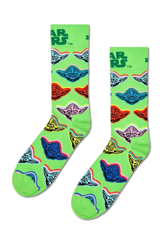 Happy Socks sosete x Star Wars Yoda Sock sosete lungi verde P002884