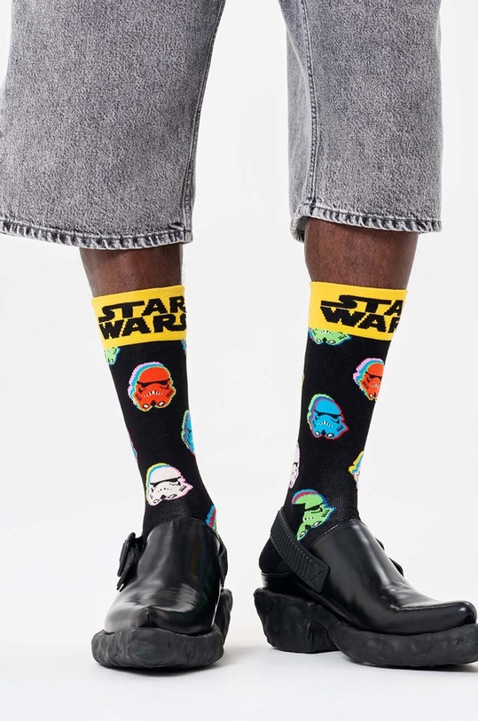 Ponožky Happy Socks x STAR WARS Stormtrooper Sock P002886 černá AW24
