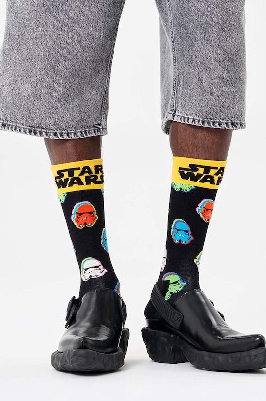 Ponožky Happy Socks x STAR WARS Stormtrooper Sock P002886 černá AW24