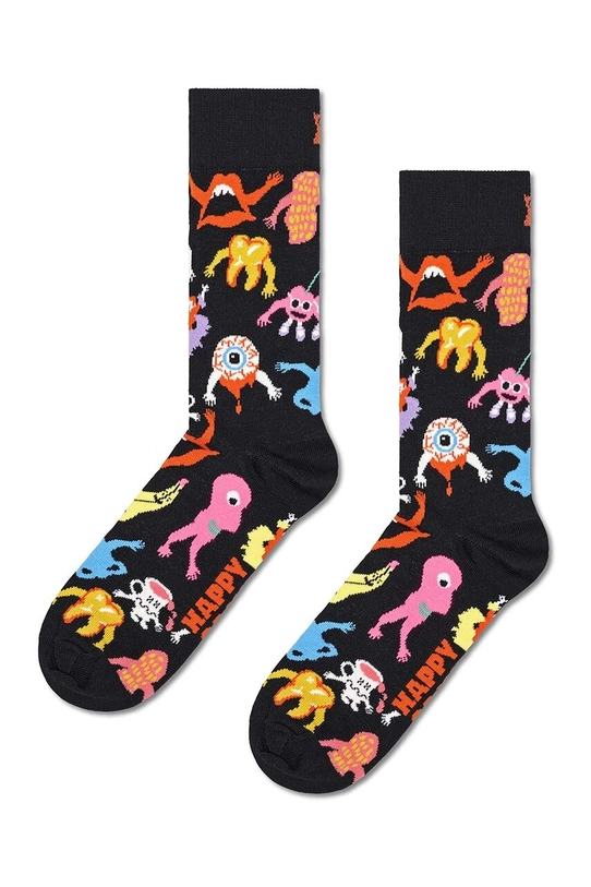 Nogavice Happy Socks Halloween Monsters Sock Visoke nogavice črna HAL01.9355