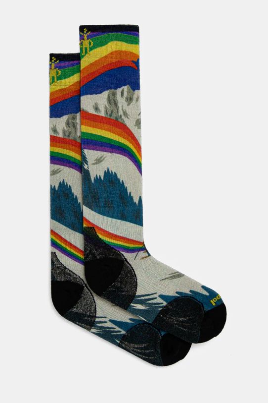 Лижні шкарпетки Smartwool Zero Cushion Rainbow Trails Print блакитний SW002619