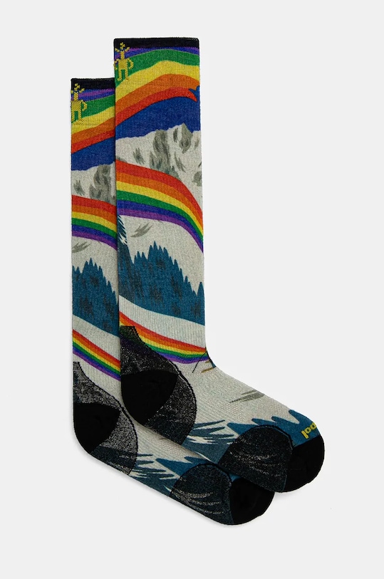 Smartwool ciorapi de schi Zero Cushion Rainbow Trails Print albastru SW002619