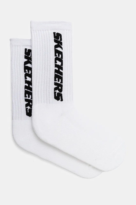 Čarape Skechers 2-pack visoke čarape bijela SK41042