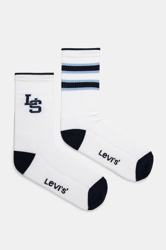 Чорапи Levi's (2 чифта) ситен бял 37157.1163