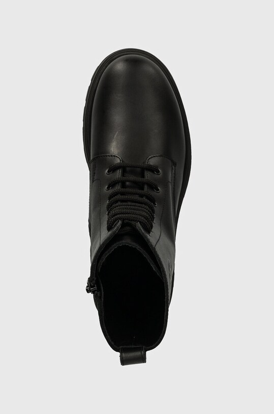 Emporio Armani buty skórzane dziecięce XYN011.XOX02 czarny