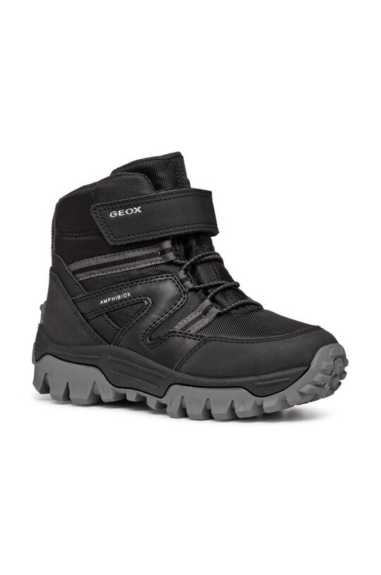 Geox cizme de iarna pentru copii HIMALAYA ABX imitatie de piele negru J46FRD.050FU.28.35