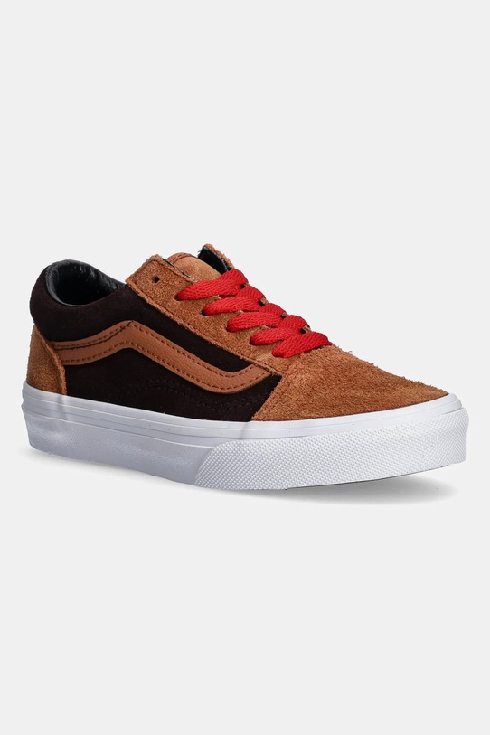 Dětské kožené tenisky Vans Old Skool přírodní kůže hnědá VN000CY8N1Z1
