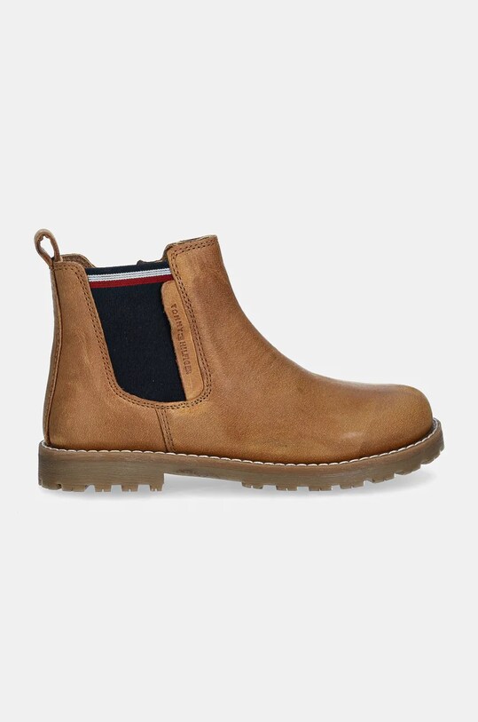 Детские кожаные зимние ботинки Tommy Hilfiger T1X5.33700.27.29 коричневый AW24