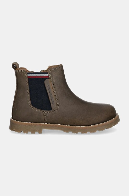 Детские кожаные зимние ботинки Tommy Hilfiger T1X5.33700.27.29 зелёный AW24