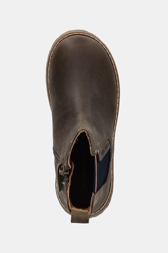 Детские кожаные зимние ботинки Tommy Hilfiger зелёный T1X5.33700.27.29