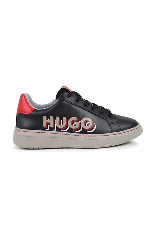 HUGO sneakersy skórzane dziecięce G00246.27.35 czarny AW24