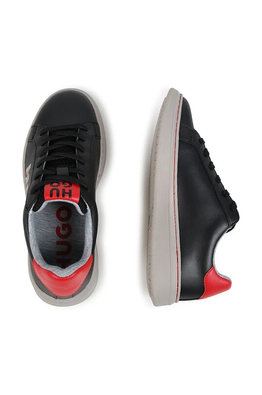 HUGO sneakersy skórzane dziecięce G00246.27.35 czarny