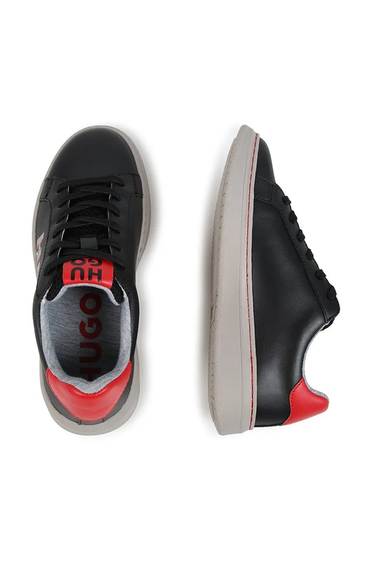 Detské kožené tenisky HUGO G00246.27.35 čierna