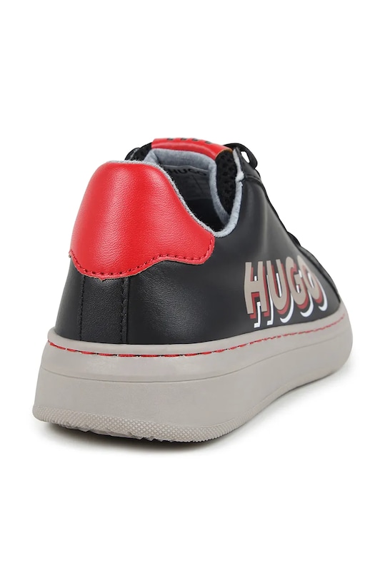CHLAPEC Dětské kožené tenisky HUGO G00246.36.40 černá