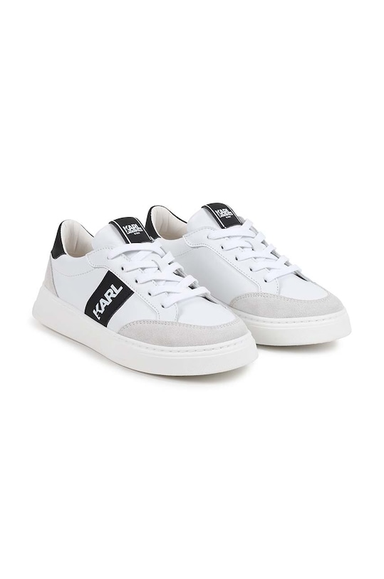 Karl Lagerfeld sneakersy skórzane dziecięce skóra zamszowa biały Z30314.36.39